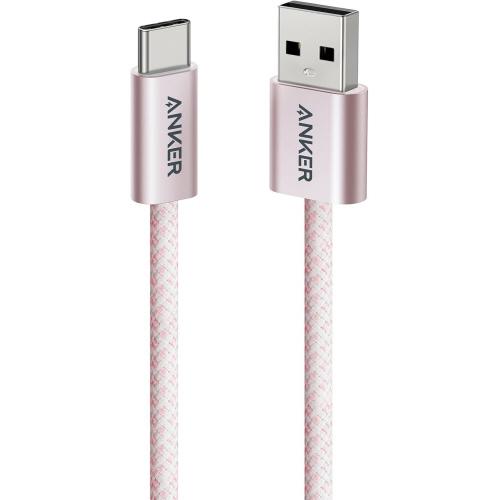 アンカージャパン ANKER Zolo USB-C&USB-Aケーブル 1.0m ピンク 1本 取り寄せ商品