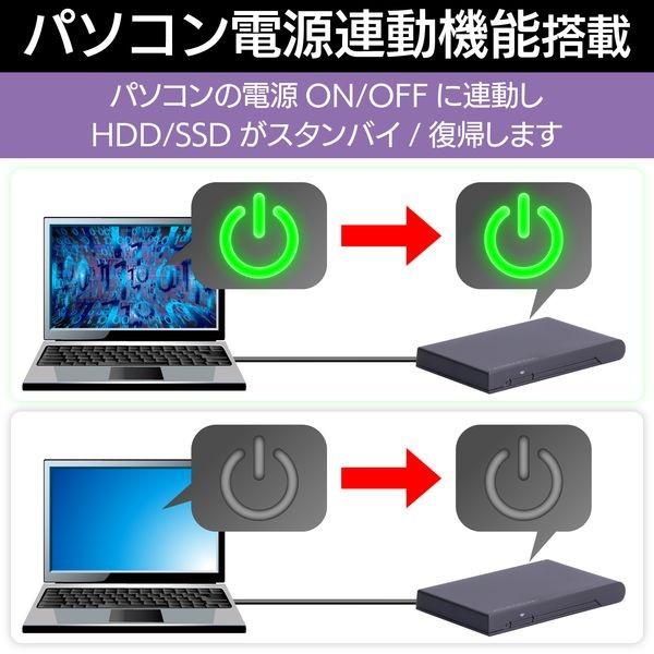 ロジテック（エレコム） HDD SSDケース/2.5/USB3.2 Gen2 Type-C/HDDコピーソフト付/ブラック メーカー在庫品｜compmoto-y｜06