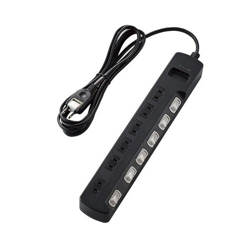 ELECOM（エレコム） 延長コード 電源タップ 2.5m 2ピン 6個口 個別 
