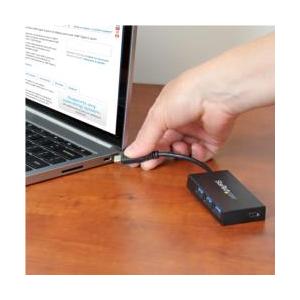 ＳｔａｒＴｅｃｈ．ｃｏｍ USBハブ/USB 3.0/USB-C - 3xA+1xC/バスパワー/TB3互換/ブラック 目安在庫=△_4