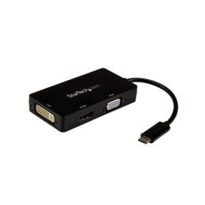 ＳｔａｒＴｅｃｈ．ｃｏｍ ディスプレイアダプター/USB-C - HDMI VGA DVI/15cmケーブル/BK 目安在庫=△