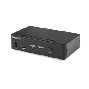 ＳｔａｒＴｅｃｈ．ｃｏｍ KVMスイッチ/2ポート/1画面/DP 1.2/4K60Hz/USB 3.0 ハブ/AUX 目安在庫=△