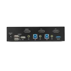 ＳｔａｒＴｅｃｈ．ｃｏｍ KVMスイッチ/2ポート/1画面/DP 1.2/4K60Hz/USB 3.0 ハブ/AUX 目安在庫=△の画像