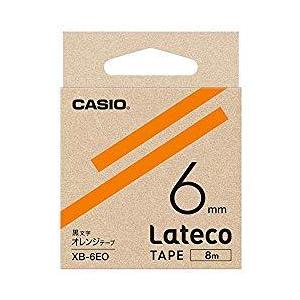 カシオ計算機 Latecoテープ 8M巻 6mm オレンジに黒文字 XB-6EO メーカー在庫品｜compmoto