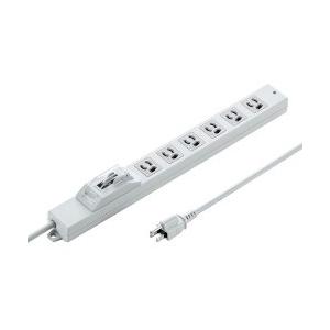 サンワサプライ 安全ブレーカータップ 3P・6個口 5m TAP-BR36A-5 メーカー在庫品