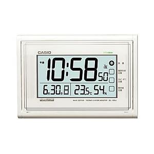 カシオ計算機 電波掛け時計デジタル パールホワイト IDL-150NJ-7JF メーカー在庫品｜compmoto