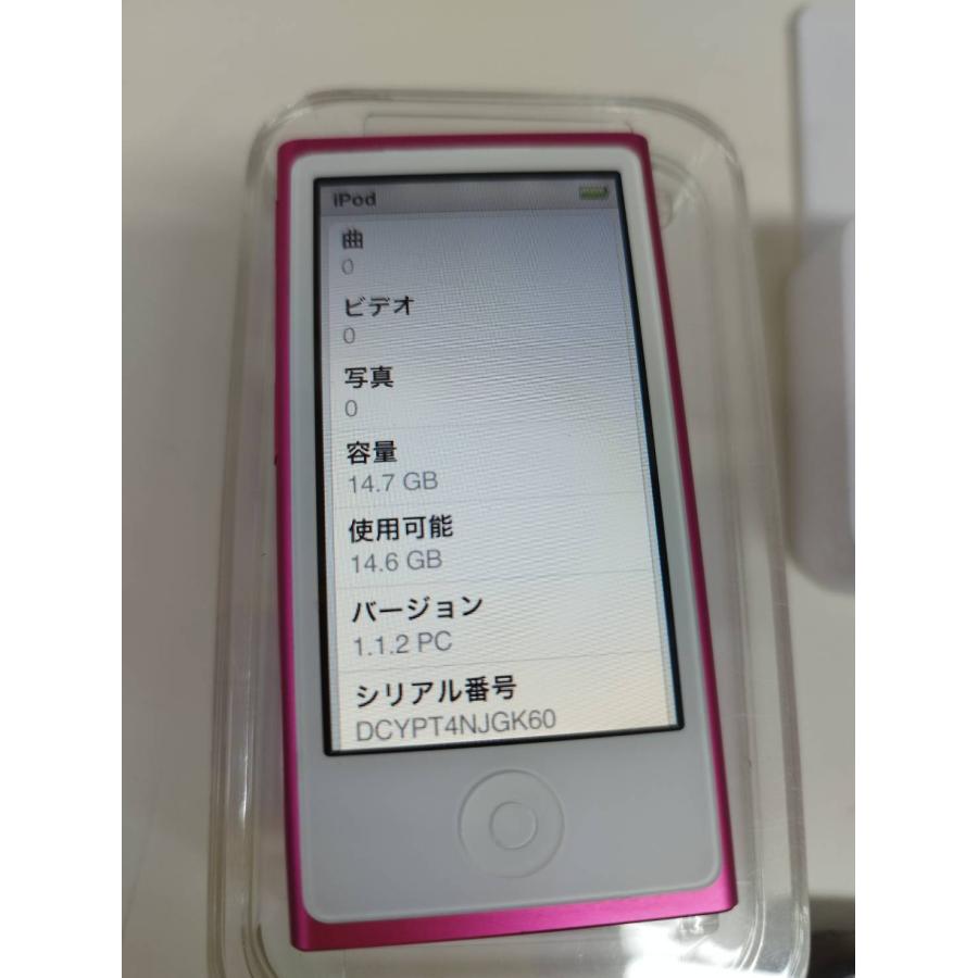 Apple iPod nano 16GB MKMV2J A1446 第7世代 美品】Apple iPod nano 第7世代/A1446/16GB/ピンク〈MKMV2J〉 : 中古