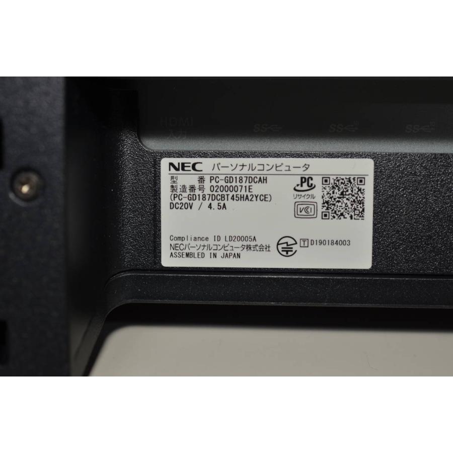 一体型パソコン 最新Windows11+office NEC PC-GD187DCAH Core i7-10510U/爆速SSD512GB+HDD4TB/メモリ8GB/カメラ内蔵/DVDマルチ/23.8インチ |  | 01