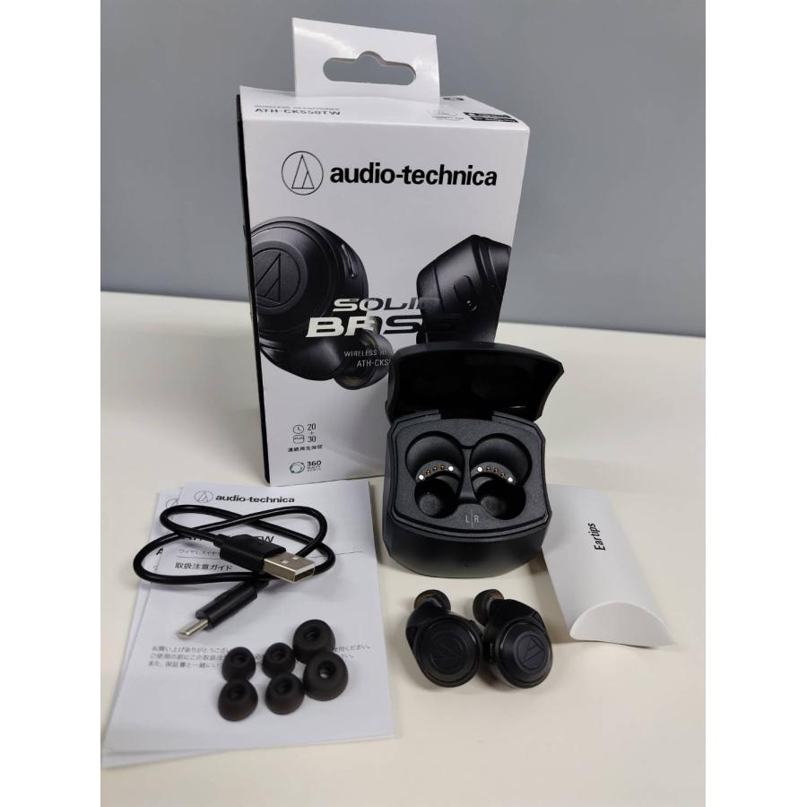 良品】audio-technica SOLID BASS/ATH-CKS50TW/ワイヤレスイヤホン