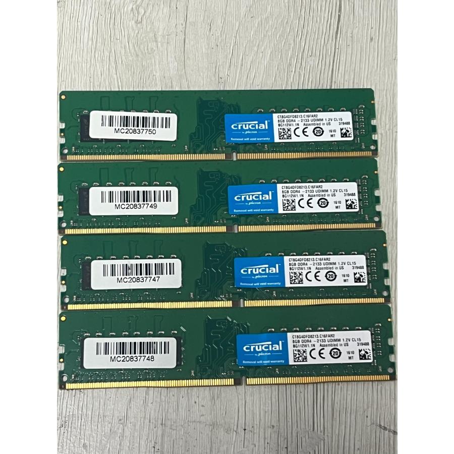 中古パーツ】Crucial メモリ8GB/DDR4-2133/4枚セット！ : 中古パソコン