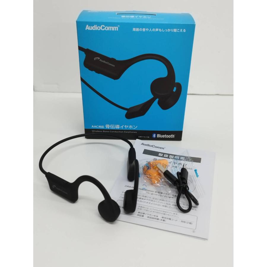 【良品】AudioComm HP-BC110N/骨伝導イヤホン/ブラック | 
