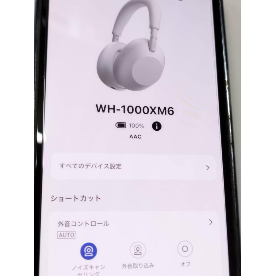 美品】SONY WH-1000XM6/ワイヤレスヘッドホン/プラチナシルバー : 中古