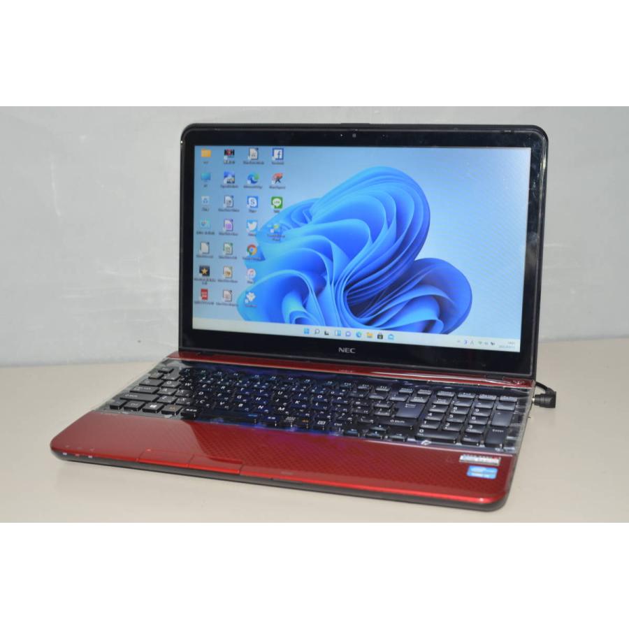中古ノートパソコン 最新Windows11+office 新品爆速SSD240GB NEC LS550