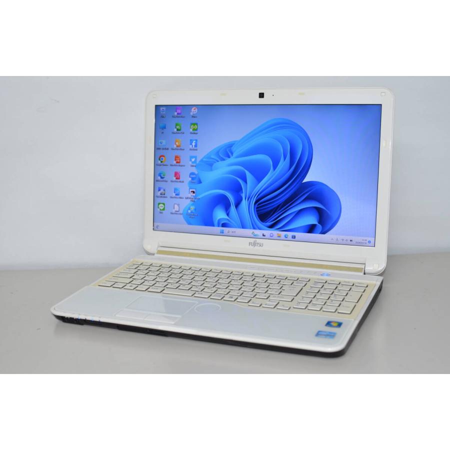 中古ノートパソコン 富士通 AH56/H Windows11+office 爆速SSD256GB 