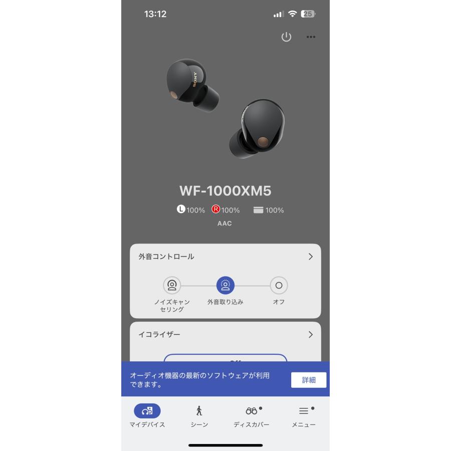 SONY WF-1000XM5/YY2963/ブラック/ワイヤレスイヤホン/右耳のみ