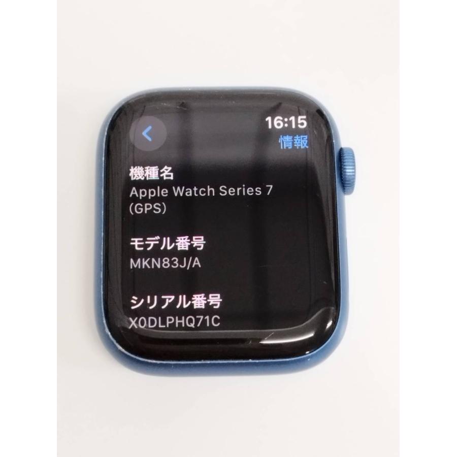 Apple Watch Series 7/GPS/45mm/A2474/ブルー〈MKN83J/A〉 Apple Watch Series 7/GPS/45mm/A2474/ブルー〈MKN83J/A〉 (4) : 中古