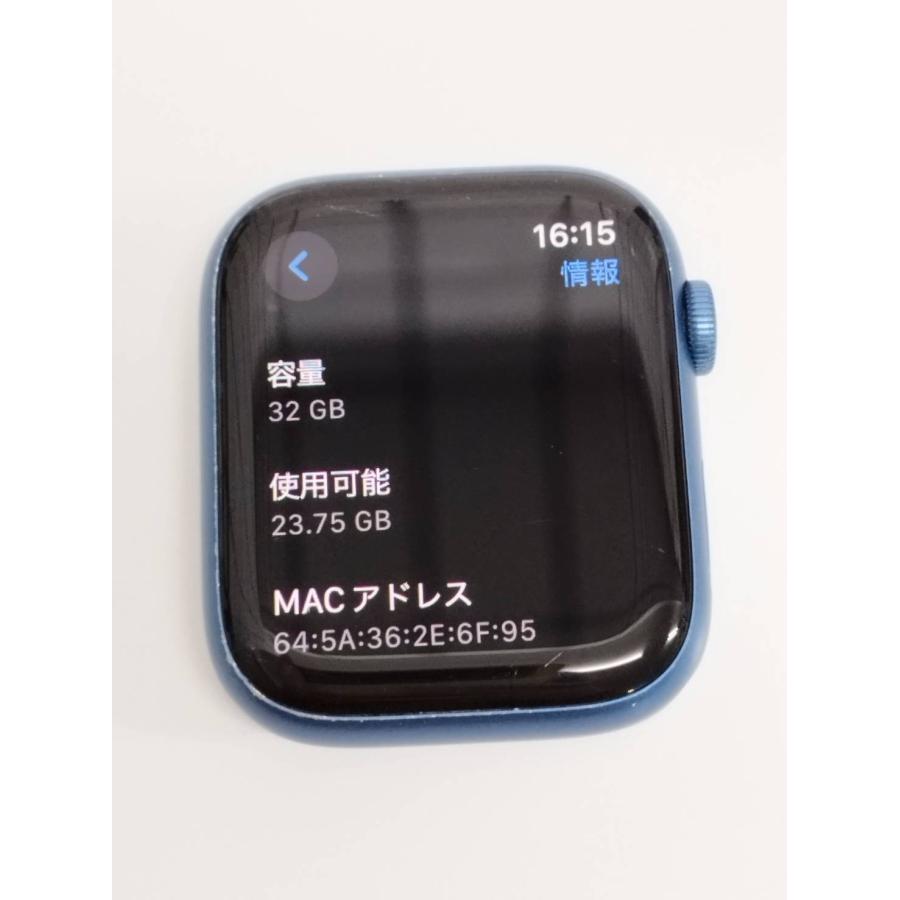 Apple Watch Series 7/GPS/45mm/A2474/ブルー〈MKN83J/A〉 (4) : 中古