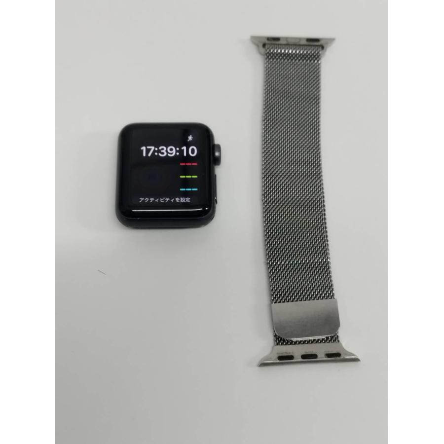 Apple Watch Series 3/GPS/38mm/A1858/スペースグレー〈MTF02J/A