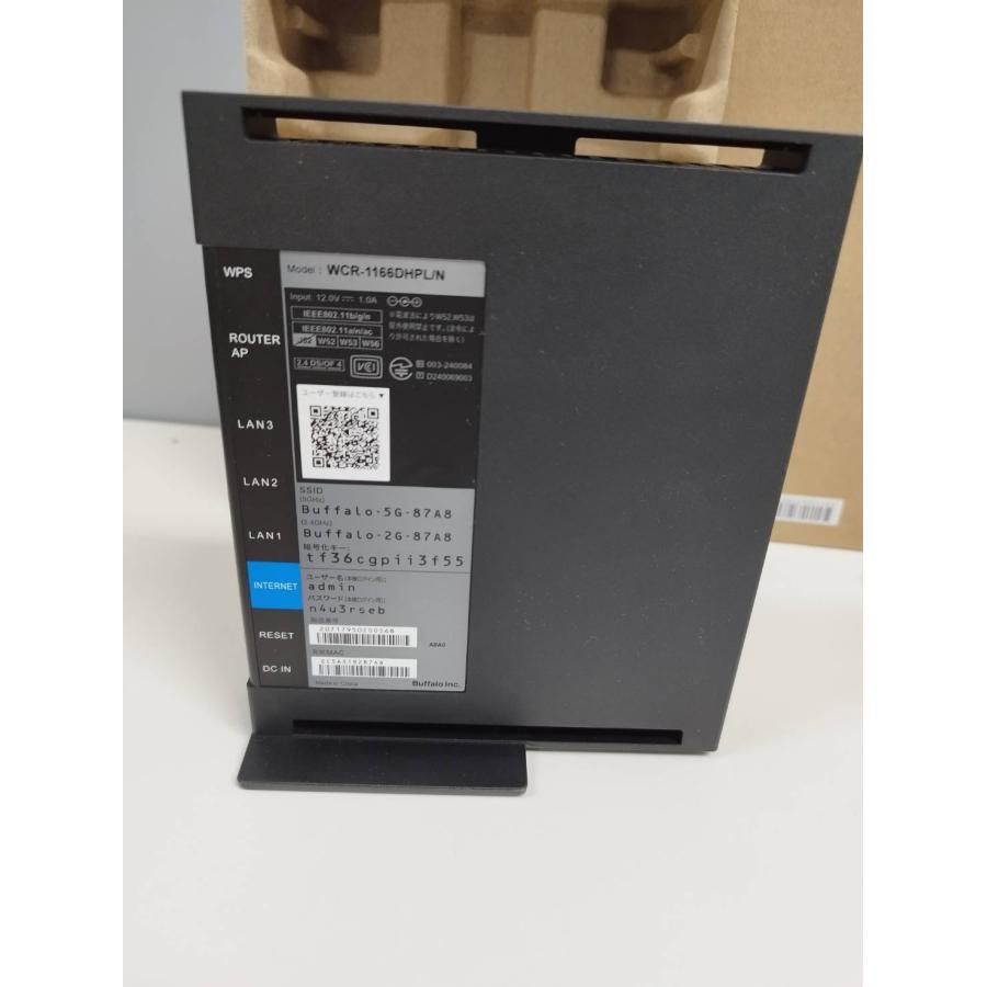 【未使用に近い】BUFFALO WCR-1166DHPL/N Wi-Fiルーター |  | 04