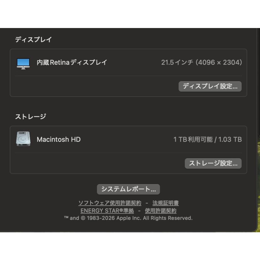 iMac（Retina 4K,21.5インチ,2019）1.03TB/16GB〈MRT42J/A〉(5) |  | 05