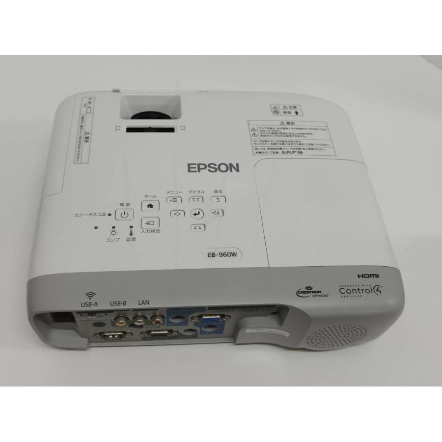 【美品】EPSON/エプソン EB-960W ビジネスプロジェクター/H863D/本体/3800lm/WXGA（使用時間：207h） |  | 01
