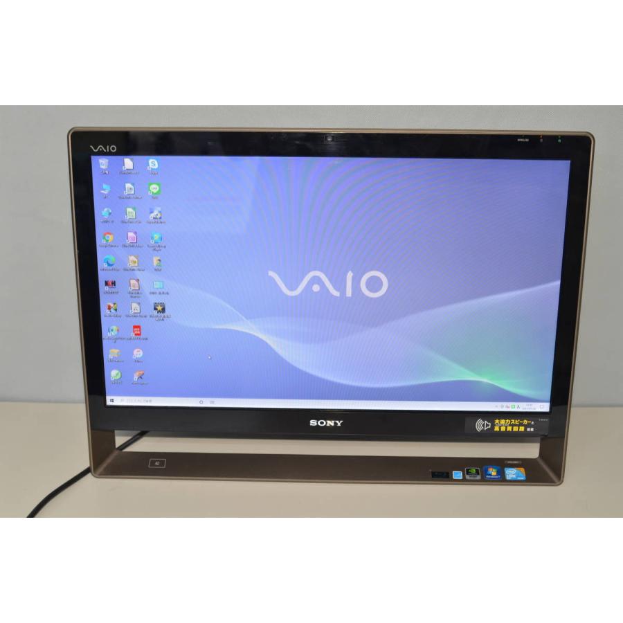 中古良品 一体型パソコン Windows10+office SONY VPCL128FJ core 2DUO-E7500/大容量HDD1TB/8GB/無線内蔵/ブルーレイ/24インチ/便利なソフト | 