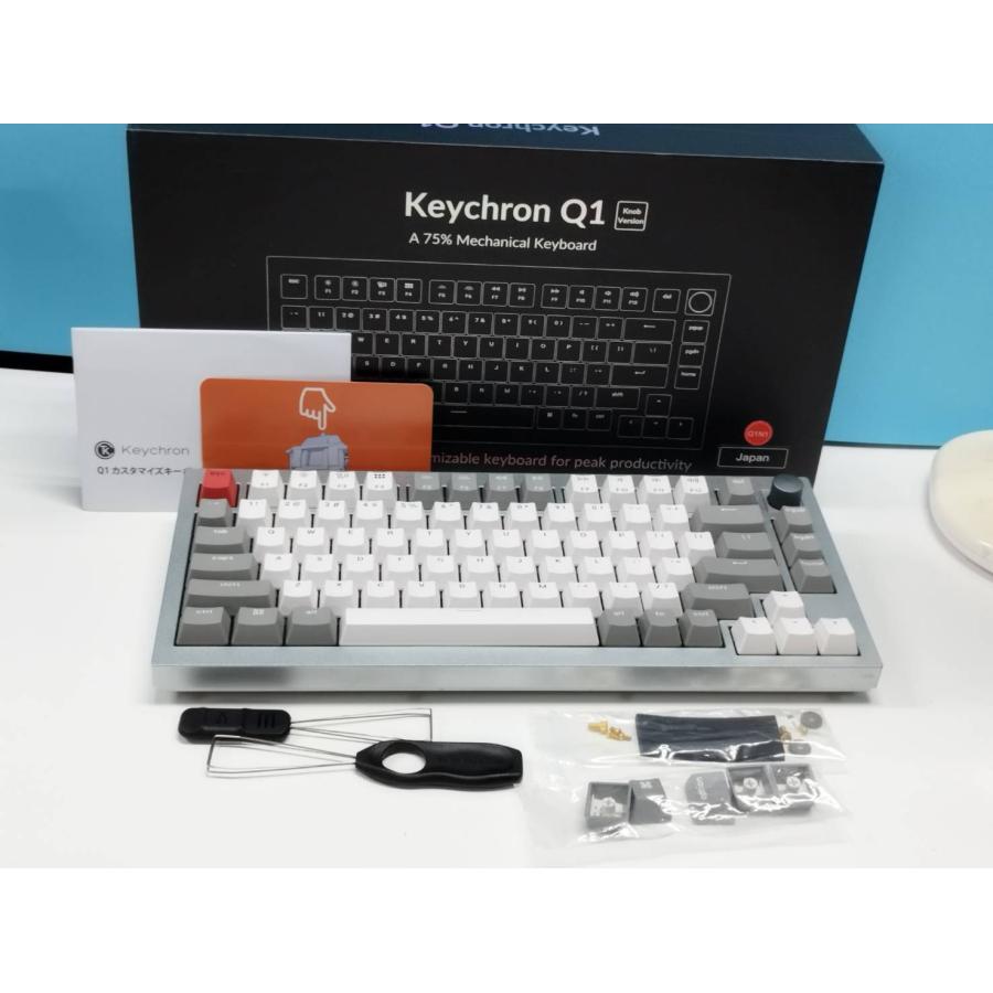 【良品】Keychron Q1 A 75％/メカニカルキーボード/赤軸 | 
