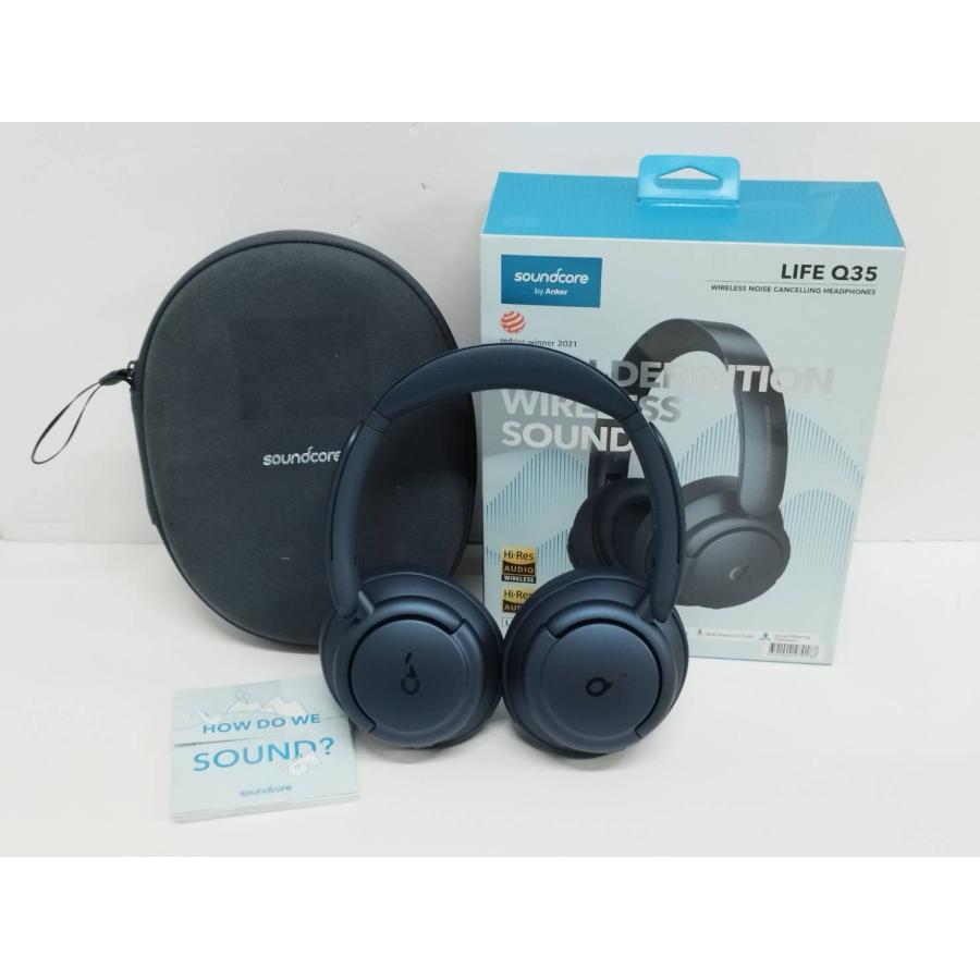 良品】Soundcore LIFE Q35/A3027/ワイヤレスヘッドホン/ブルー