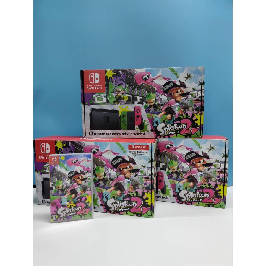 ま*ん様 Nintendo Switch 3台まとめ売り(スプラトゥーン2モデル 3台まとめ売り】Nintendo Switch スプラトゥーン2/HAC-001/ソフト