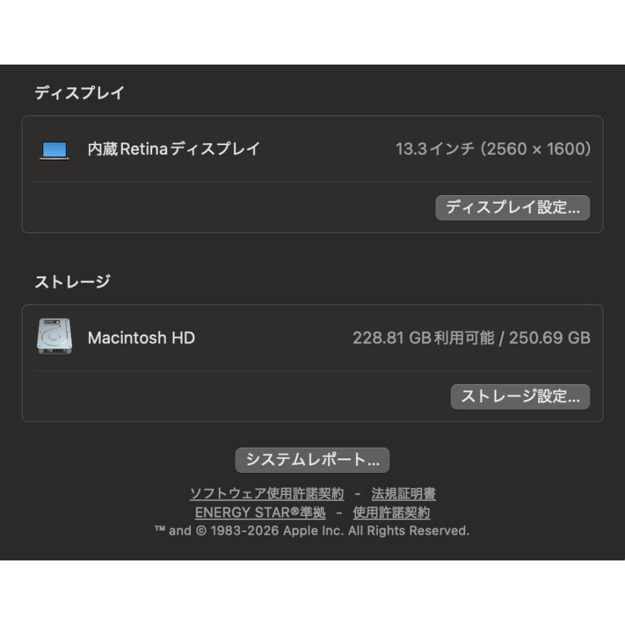 MacBook Air（Retina,13インチ,2020）256GB/8GB〈MWTL2J/A〉(4)の画像