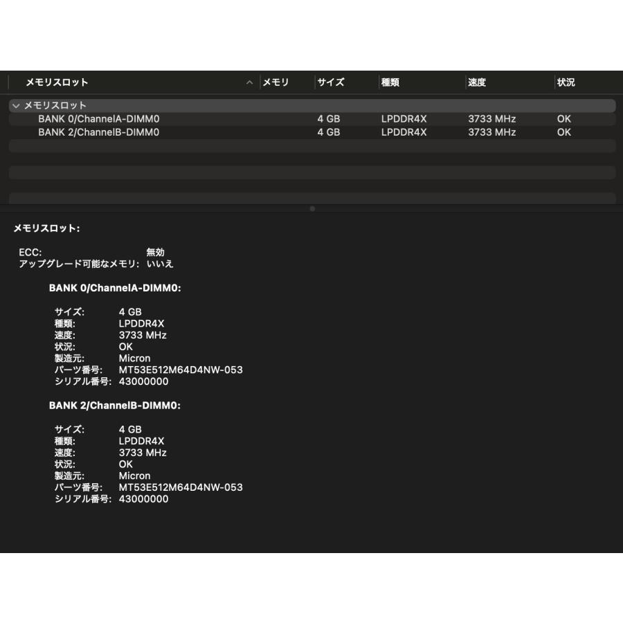 MacBook Air（Retina,13インチ,2020）256GB/8GB〈MWTL2J/A〉(4)の画像