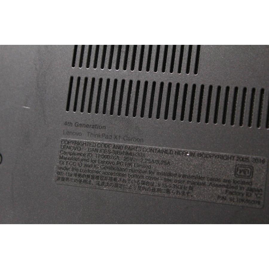 【中古ノートPC】Lenovo〈ThinkPad X1 Carbon〉第6世代Core i7/SSD256GB/メモリ8GB (5) |  | 10