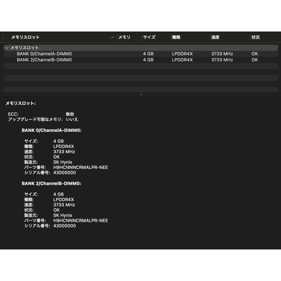 MacBook Air（Retina,13インチ,2020）256GB/8GB〈MWTJ2J/A〉(4) : 中古