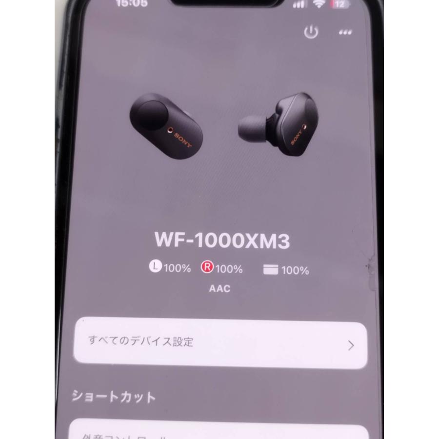 SONY WF-1000XM3/ワイヤレスイヤホン/ブラック/左耳のみ！ : 中古