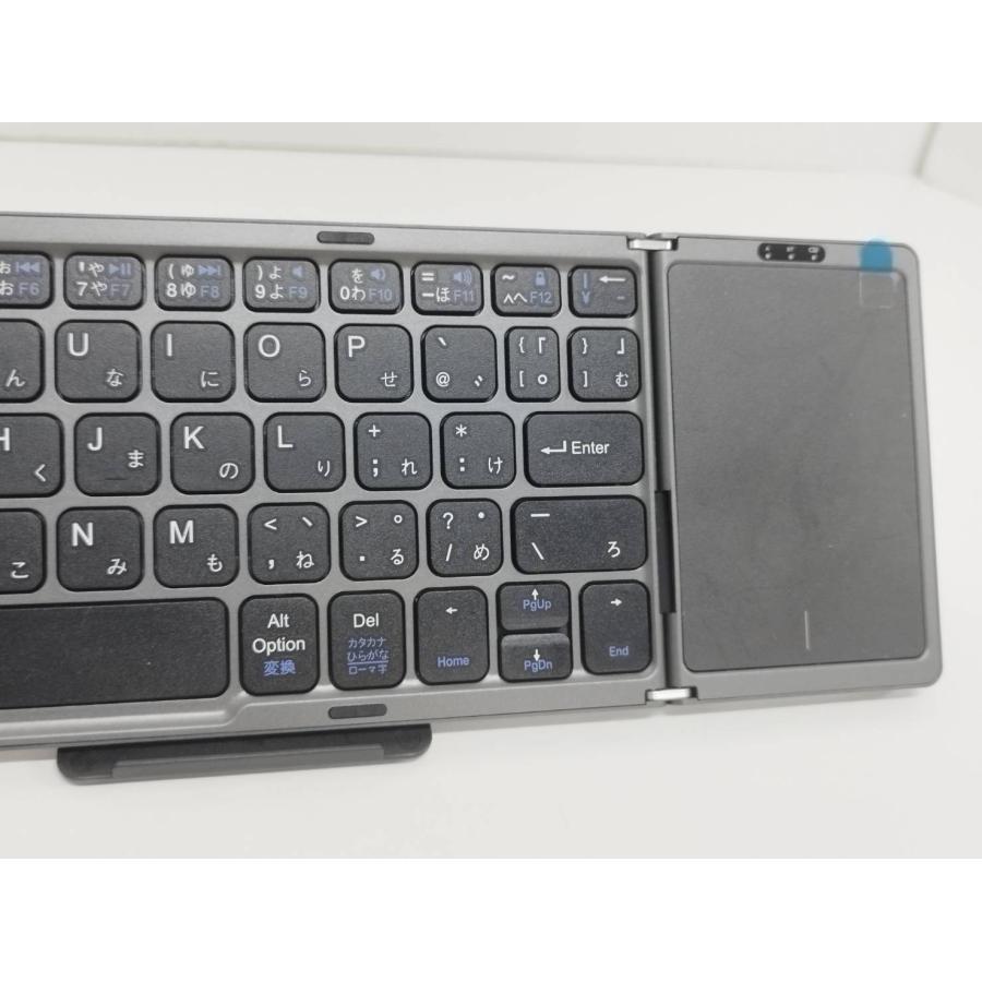 【美品】Ewin 折りたたみキーボード/B089T/日本語配列/ワイヤレス/Bluetooth/ブラック・グレー |  | 02
