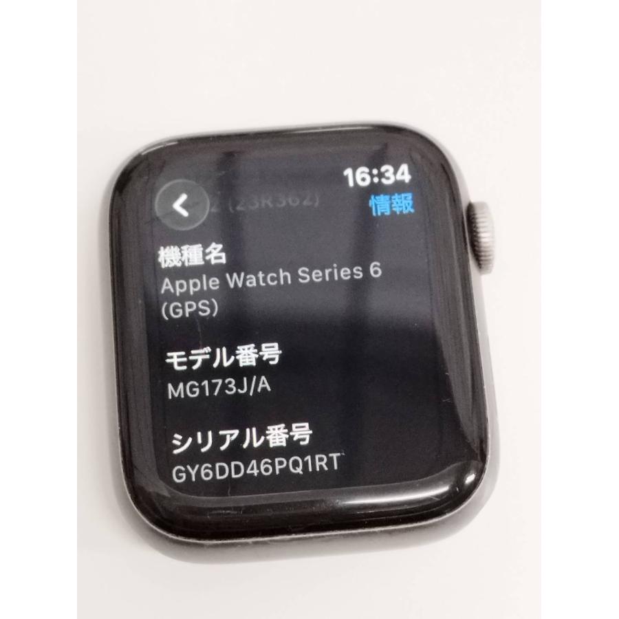 Apple Watch Nike Series 6/GPS/44mm/A2292/スペースグレー〈MG173J/A