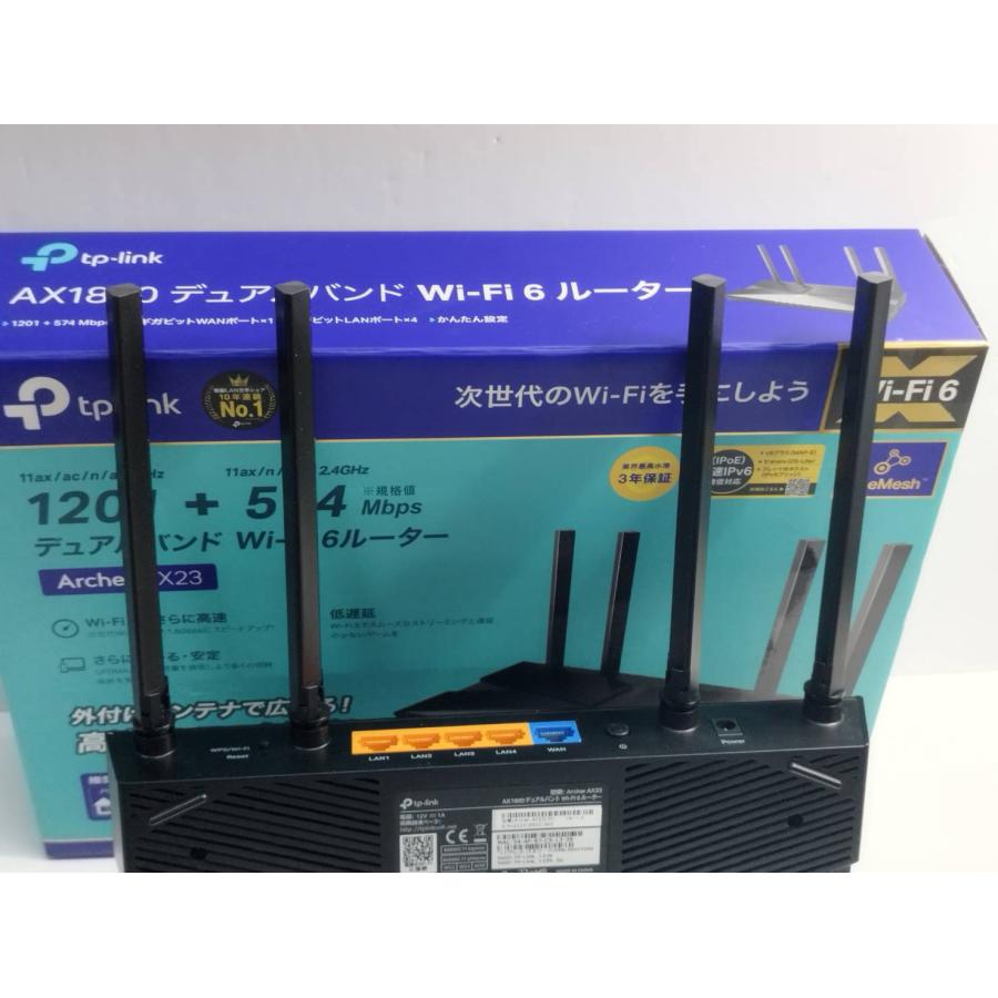 TP-link AX1800 デュアルバンド Wi-Fi 6ルーター Archer AX23 : 中古