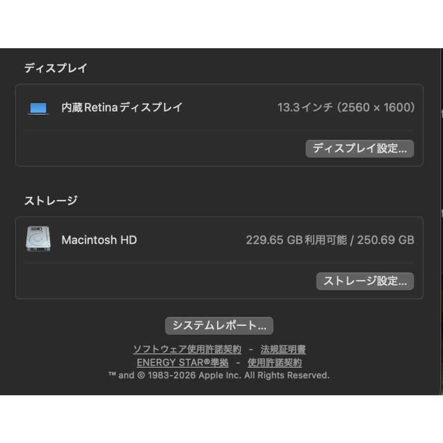 MacBook Air（Retina,13インチ,2020）256GB/16GB〈MWTJ2J/A〉(6)の画像