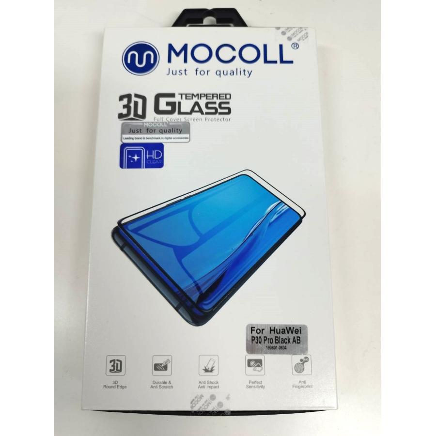 新品未使用】MOCOLL For HUAWEI P30 Pro Black AB 3Dガラス保護 