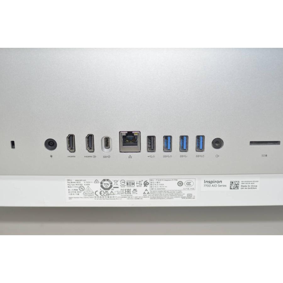 中古一体型パソコン DELL Inspiron 27 7700 AIO Windows11 core i7