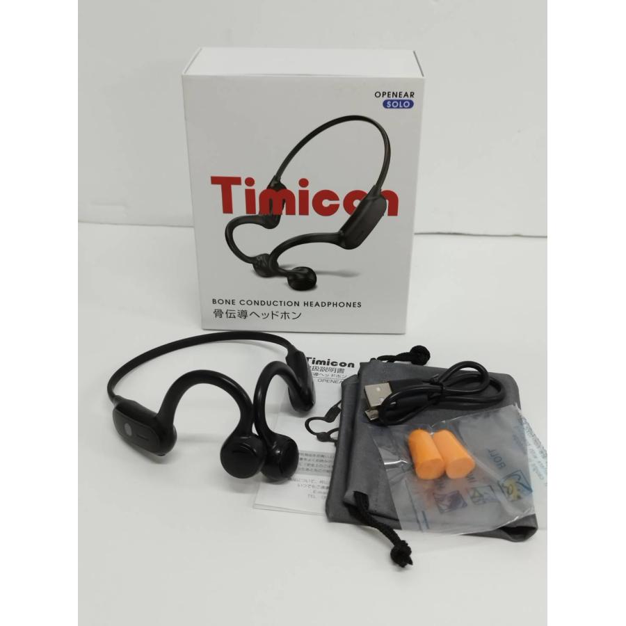 良品】Timicon OPENEAR Solo/骨伝導ヘッドホン/ブラック : 中古 