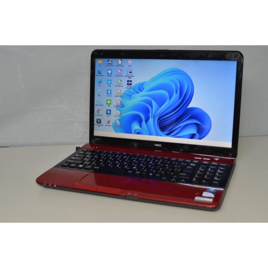 大容量HDD-640G レッド 赤色 ノートパソコン 良品 15.6型 NEC PC