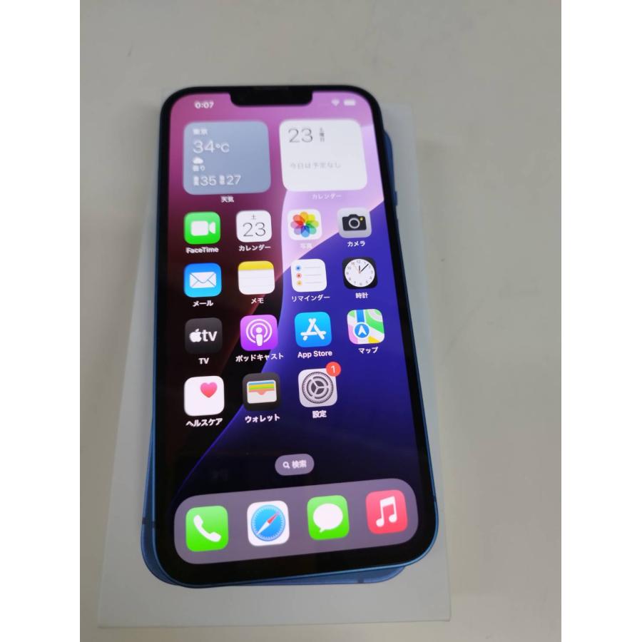 iPhone - SIMフリー　美品iPhone13 256GB ブルー　MLNM3J/A SIMフリー】iPhone 13/256GB/A2631/ブルー〈MLNM3J/A〉 : 中古