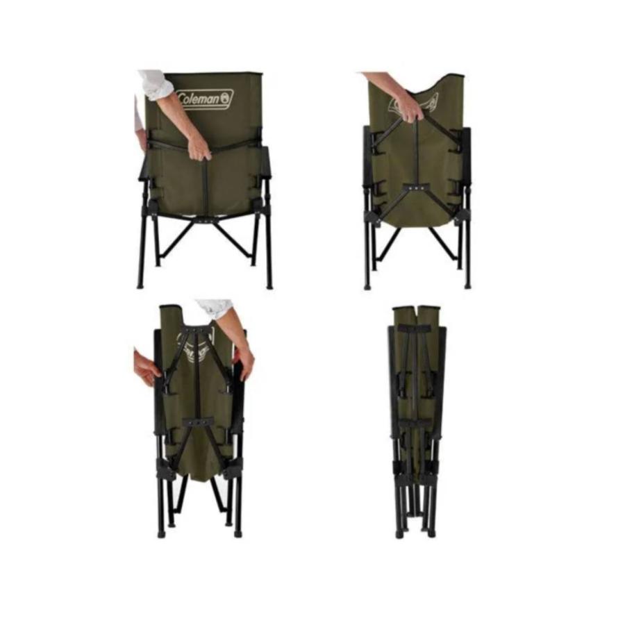 良品】Coleman オリーブレイチェア/3段階リクライニング式ハイバック