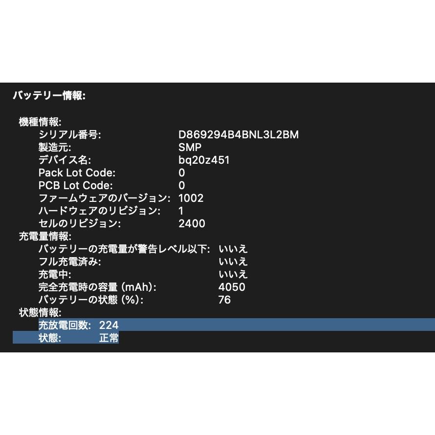 MacBook Pro（13インチ,2019,Thunderbolt 3ポートx 2）128GB/8GB〈MUHN2J/A〉(4)_7