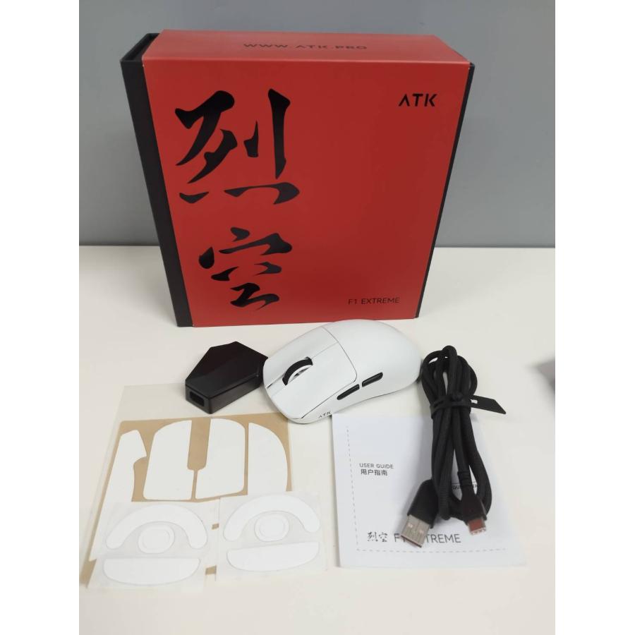 美品】ATK 烈空 F1 EXTREME/ワイヤレスゲーミングマウス/ホワイト 