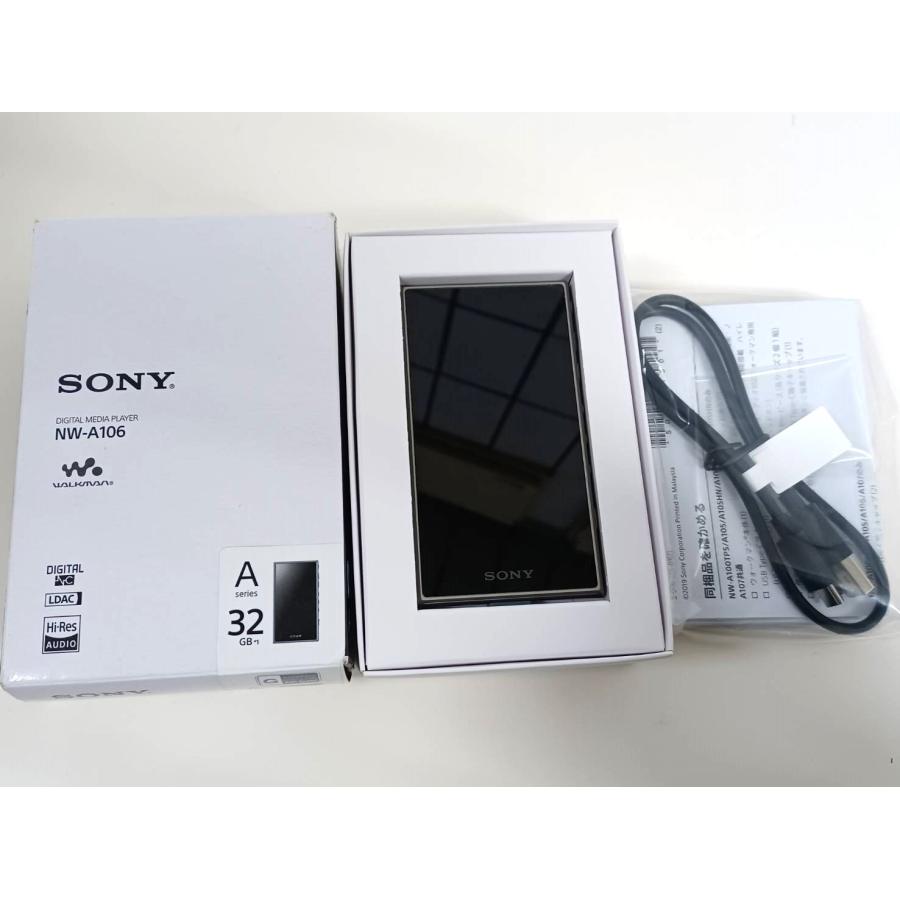 美品】SONY ウォークマン NW-A106/32GB/アッシュグリーン-