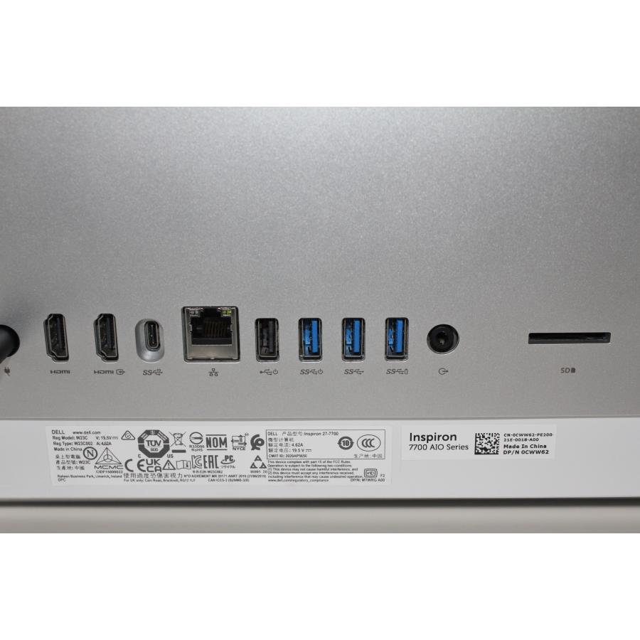 【中古一体型デスクトップPC】Dell〈Inspiron 7700 AIO〉Intel Core i7/SSD512GB+HDD1TB/メモリ8GB (4)の画像