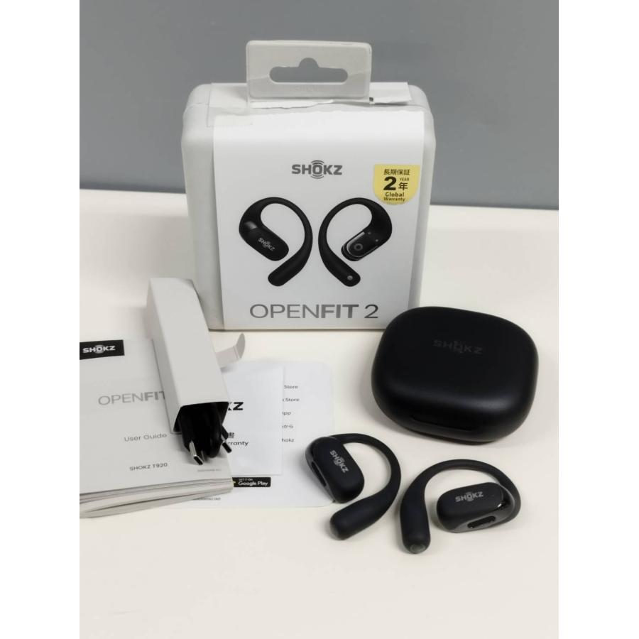 美品】SHOKZ OpenFit 2/T920/オープンイヤー型ワイヤレスイヤホン