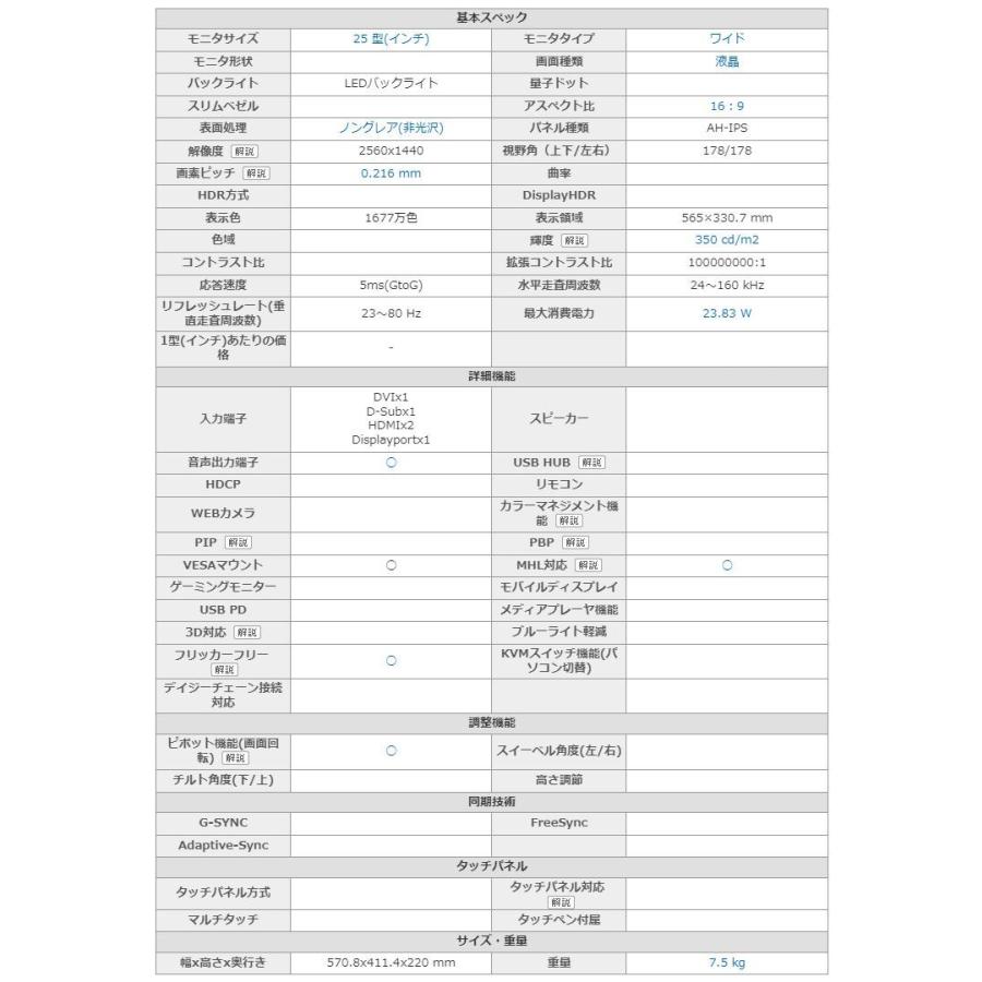 ASUS/WQHD液晶モニター/PB258Q/25インチ (6) : 中古パソコンショップNS  